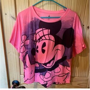 Disney Parks Minnie Mouse Women's XXL Pink T-Shirt Casual Spring